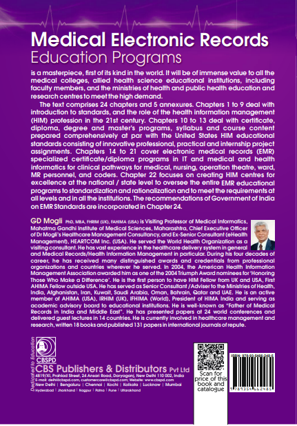 Medical electronic records education programs 	certificate, diploma, degree and postgraduate courses