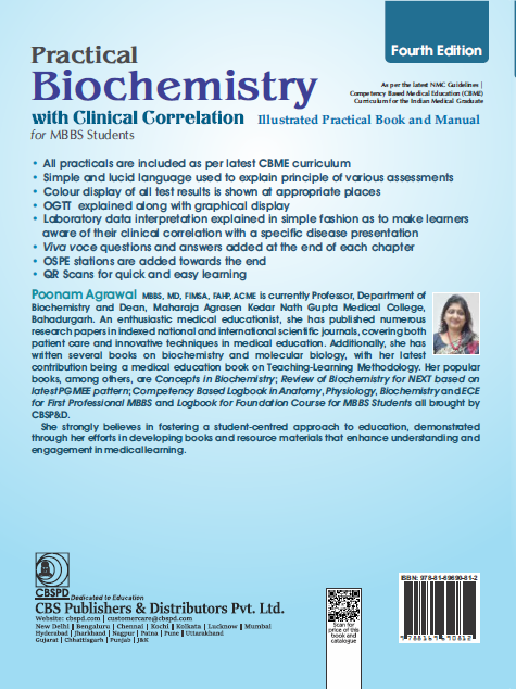 Practical biochemistry with clinical correlation illustrated practical book and manual for mbbs students as per the latest nmc guidelines | competency based medical education