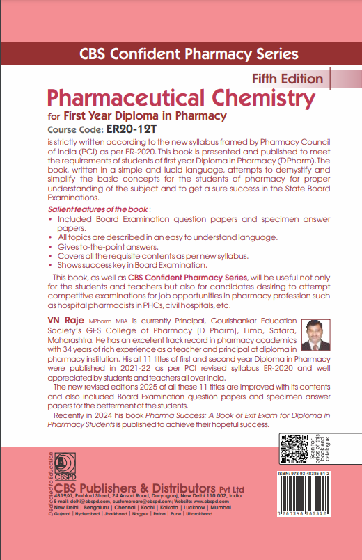 Cbs confident pharmacy series pharmaceutical chemistry for first year diploma in pharmacy