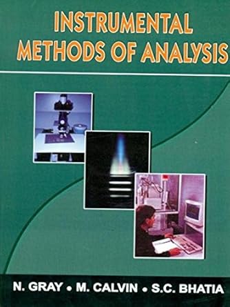 Instrumental methods of analysis