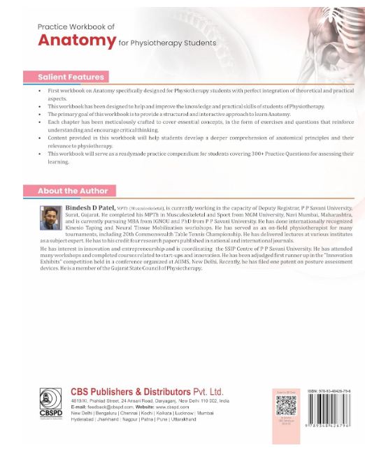 Practice workbook of anatomy for physiotherapy students